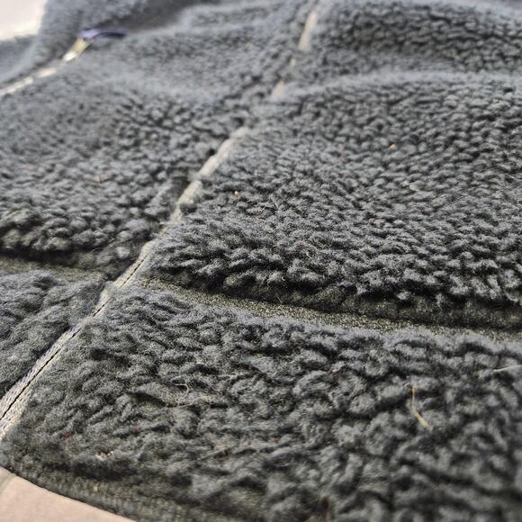 LL Bean Mountain Pile Fleece Vest Womens L Large Black Full Zip Sherpa Jacket - Picture 3 of 11